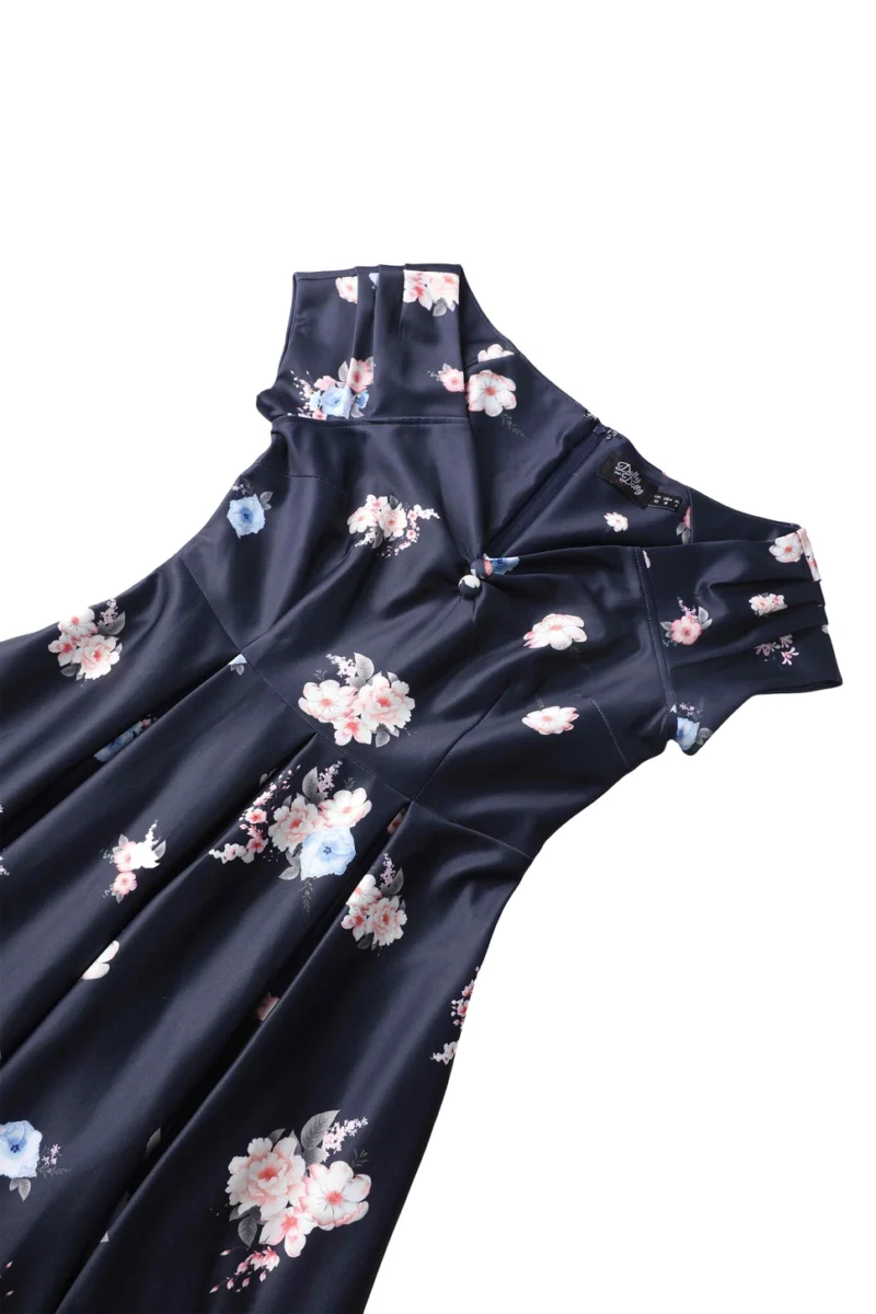 Lily Navy Garden Swing Dress - Image 5