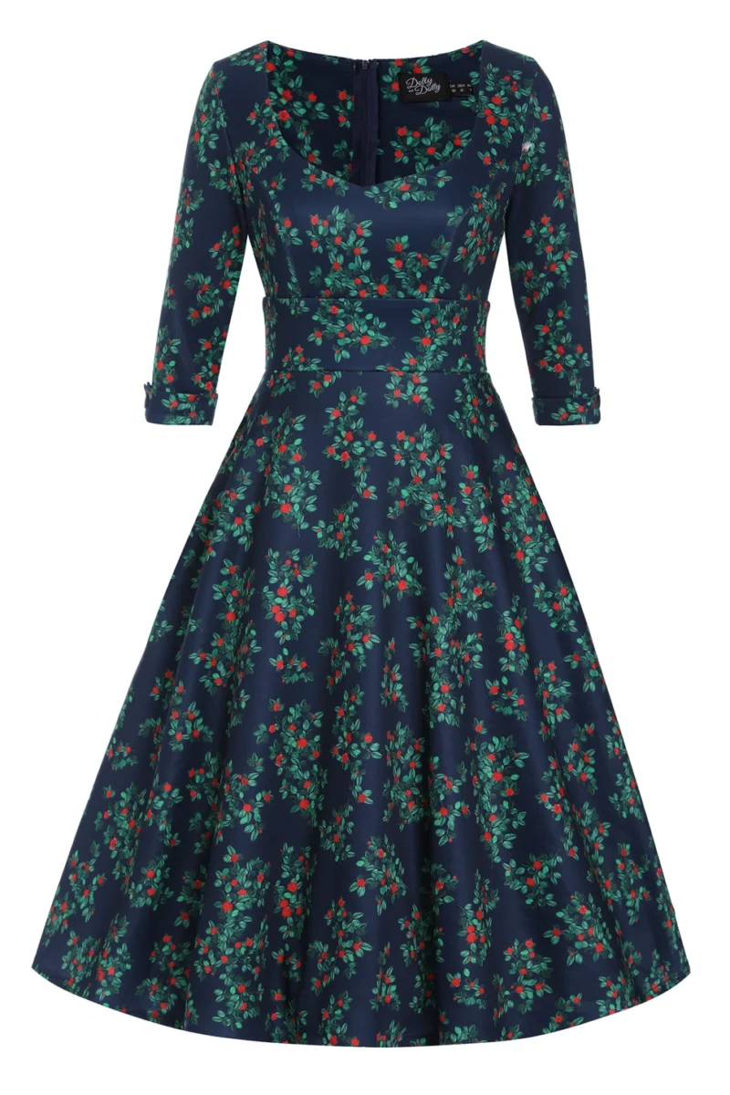 Debra Long Sleeved Rosebud Dress - Image 7