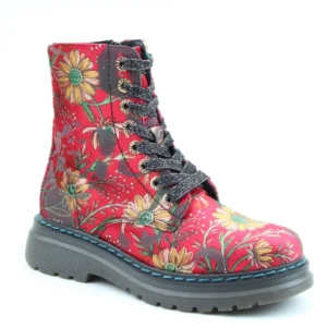 Red Daisy Justina Boots by Heavenly Feet