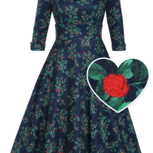 Debra Long Sleeved Rosebud Dress