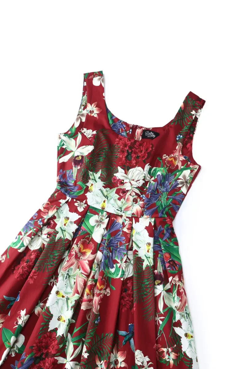 Amanda Scoop Neck Pleated Dress - Image 5