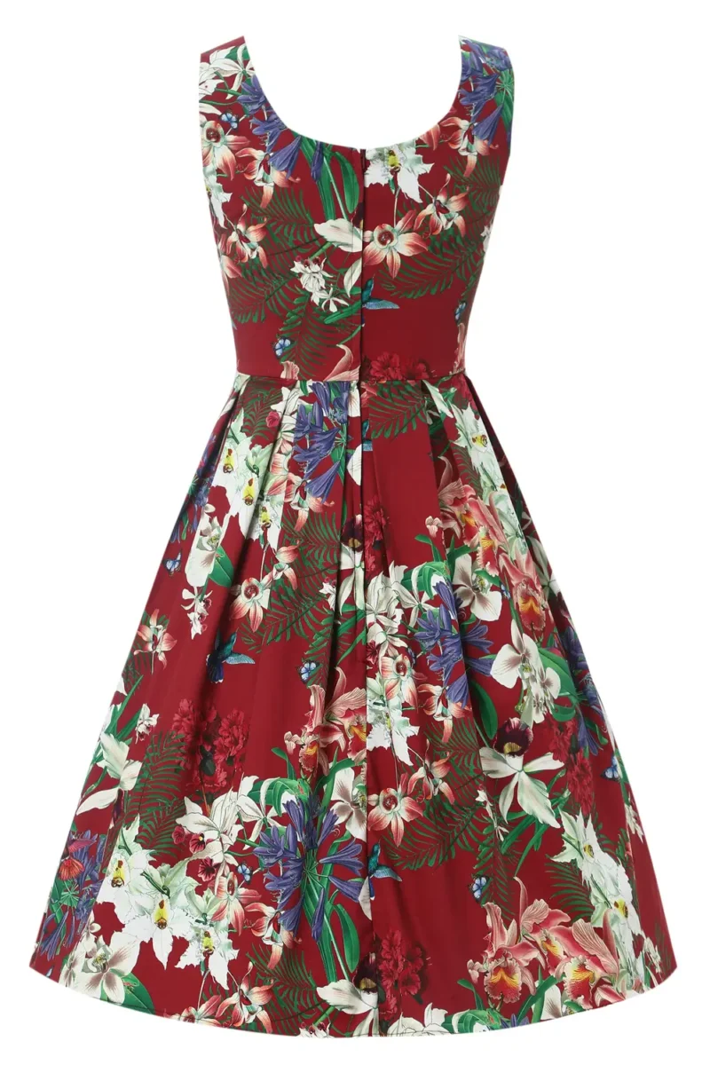 Amanda Scoop Neck Pleated Dress - Image 7