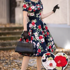 Navy Darlene Off the Shoulder Dress